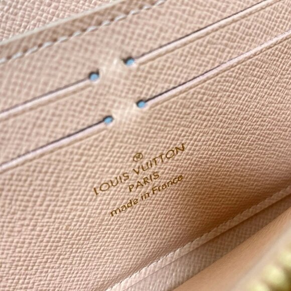 Auth LOUIS VUITTON Portefeuille Clmence N60099 Azur Rose Ballerine Damier - - Picture 5 of 7